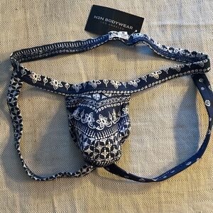 Men’s N2N Bodywear | Blue Bandana Jockstrap | NWT | Large